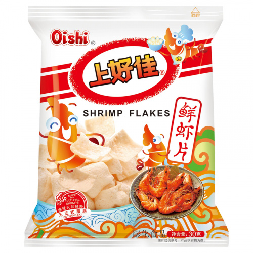 Чипсы Oishi Shrimp Flakes креветочные 30г
