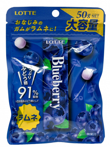 Драже Blueberry Ramune со вкусом голубики, Lotte, 50г ЯПОНИЯ