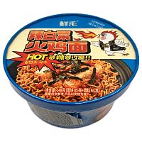 Лапша быстрого приготовления Wangbaiji со вкусом пряной капусты и индейки 148г