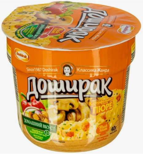 Картофельное пюре Доширак со вкусом грибов, 40г