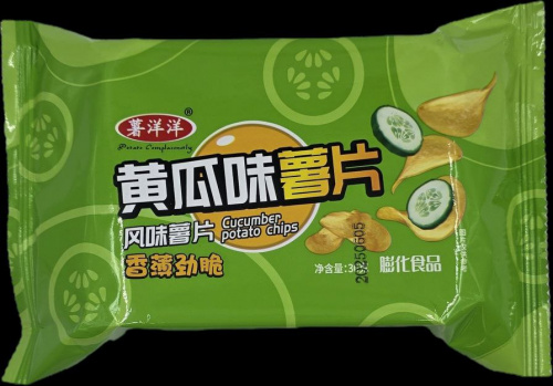Чипсы ShuYangyang Guoba вкусом хрустящего картофеля и огурца 30г фото 5