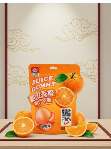 МАРМЕЛАД HUIFENGYUAN СО ВКУСОМ АПЕЛЬСИНА 100г  фото 264