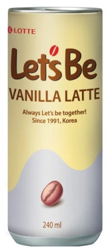 Напиток кофейный безалк. негаз. Let's be Vanilla Latte 240мл КОРЕЯ