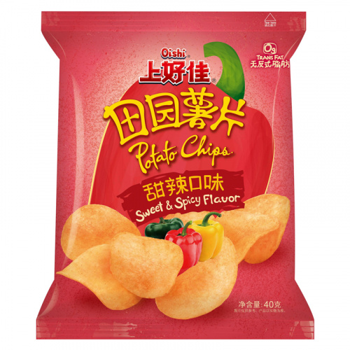 Чипсы Oishi Potato Chips Sweet&Spicy сладко-острые 40г