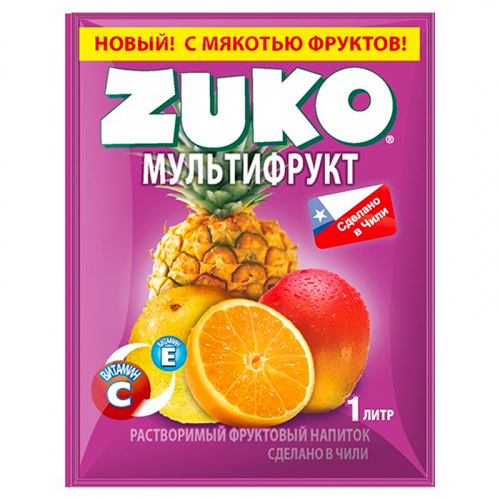 Напиток растворимый Zuko мультифрукт 20г