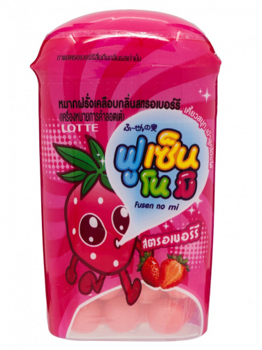 Резинка жевательная драже Fusen No Mi Strawberry "Клубника", Thai Lotte, 15г ТАИЛАНД