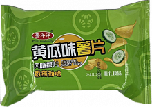 Чипсы ShuYangyang Guoba вкусом хрустящего картофеля и огурца 30г