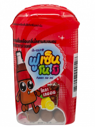 Резинка жевательная драже Fusen No Mi Cola Lemon "Кола и лимон", Thai Lotte, 15г ТАИЛАНД