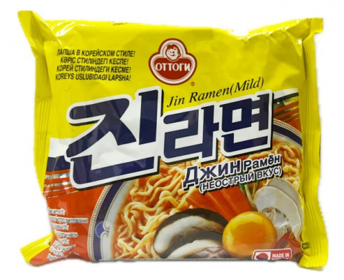 Лапша быстрого приготовления Jin Ramen (Mild) 120 г КОРЕЯ