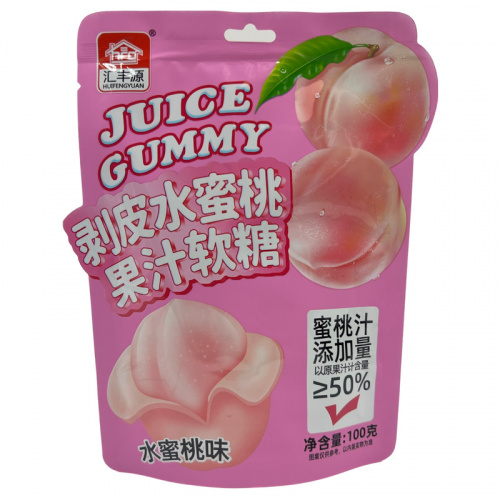 МАРМЕЛАД HUIFENGYUAN СО ВКУСОМ ПЕРСИКА 100г 