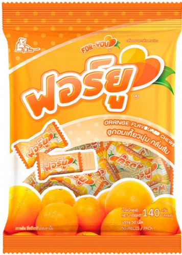 Конфета жевательная Boonprasert "For You" Orange со вкусом апельсина, 140г ТАИЛАНД