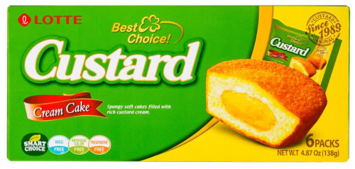 Кекс с заварным кремом Custard 23г КОРЕЯ