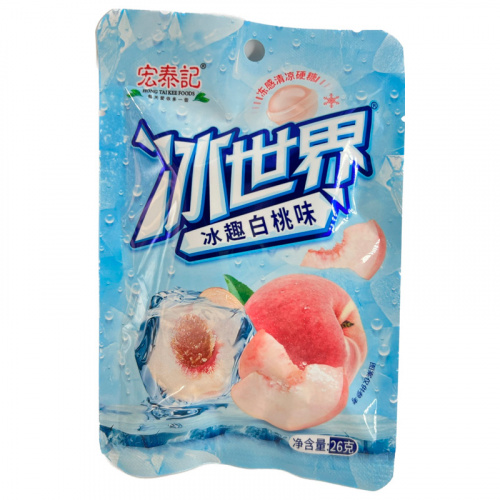 Конфеты Hong Tai Kee Foods Супер Ледяной Персик 26г