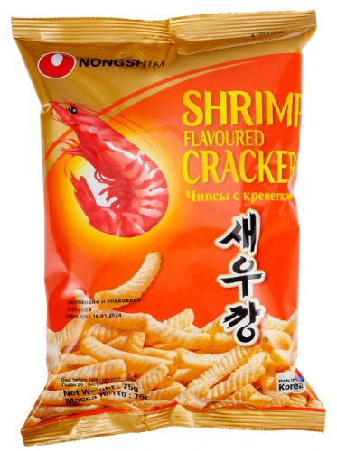 Чипсы креветочные Shrimp Cracker 75г КОРЕЯ