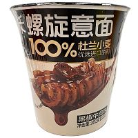 Пшеничная лапша быстрого приготовления Wangbaiji со вкусом говядины и черным перцем 101г