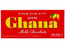 Шоколад GHANA MILK молочный 70 г КОРЕЯ