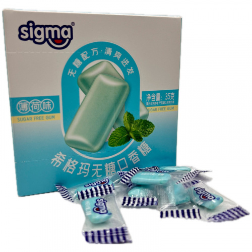 Жевательная резинка без сахара SIGMA со вкусом мяты 35г