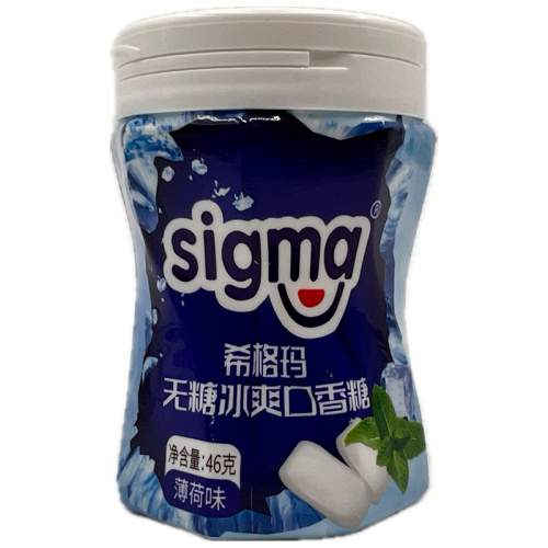 Жевательная резинка без сахара SIGMA со вкусом мяты 46г