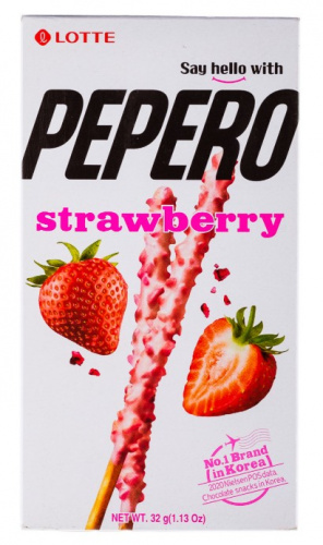 Соломка в шоколадной глазури Pepero Strawberry 32 г КОРЕЯ