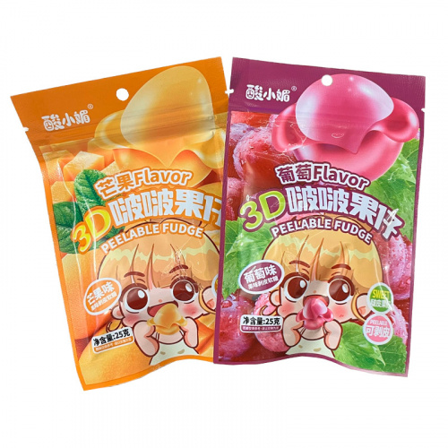 Конфеты жевательные Sour Xiaomei Peelable Fudge в ассортименте 25г фото 3