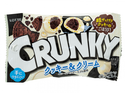 Шоколадное драже Crunky "Печенье и сливки", Lotte, 37г ЯПОНИЯ