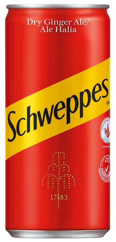 Напиток газированный б/а Schweppes (Швепс) ginger ale 320 мл, Вьетнам
