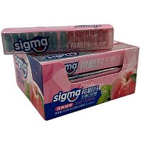 Жевательная резинка без сахара SIGMA со вкусом мяты и белого персика 18,6г
