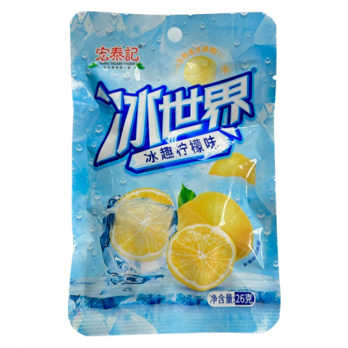Конфеты Hong Tai Kee Foods Супер Ледяной Лимон 26г