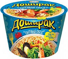 Лапша Доширак Сытный обед со вкусом морепродуктов, 110г