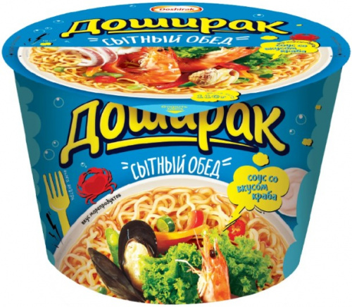Лапша Доширак Сытный обед со вкусом морепродуктов, 110г