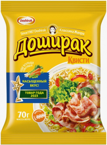 Лапша Квисти Доширак со вкусом бекона, 70г