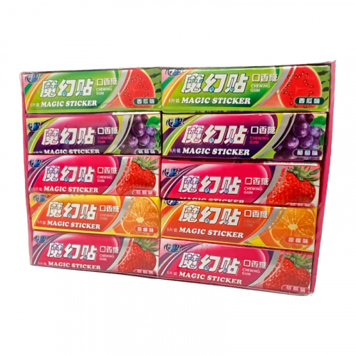 Жевательная резинка Heart Star Magic Sticker фруктовая 5г 