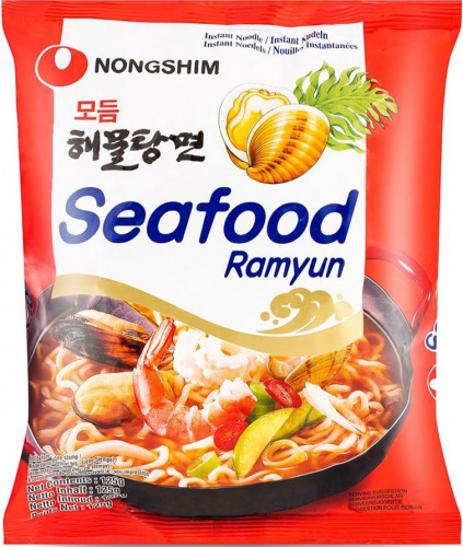 Лапша быстрого приготовления Seafood Ramyun 125 г КОРЕЯ