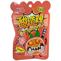 Карамель Hong Tai Kee "Crazy Maracuja" кислая с шипучкой со вкусом маракуйи 22г