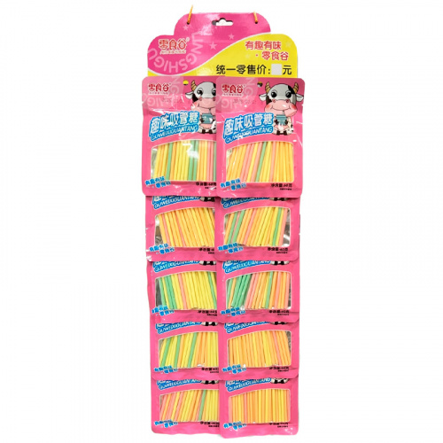 КОНФЕТЫ HUIFENGYUAN "СОЛОМКА" СО ВКУСОМ ЙОГУРТА 60ГР