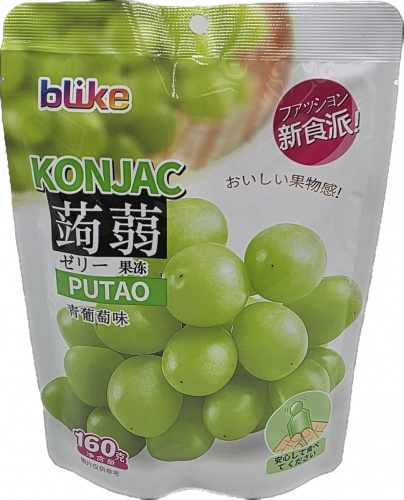 Желе мармеладное с конжаком Blike Зеленый виноград 160г