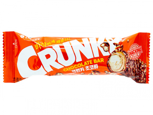 Шоколадный батончик CRUNKY CHOCO BAR хрустящий 30г КОРЕЯ