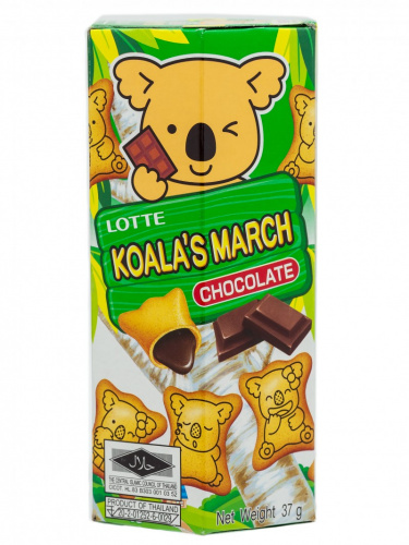 Печенье "Коала Марш" с шоколадом, Thai Lotte, 37г ТАИЛАНД