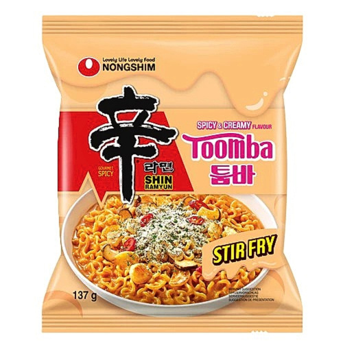 Лапша быстрого приготовления Shin Ramuyn Stir Fry Toomba spicy & creamy 137 г КОРЕЯ