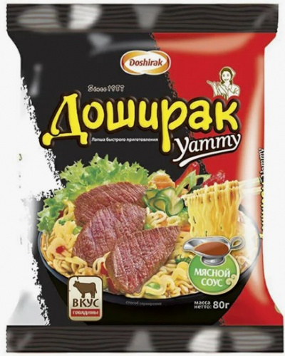 Лапша Уамму Доширак со вкусом говядины, 80г