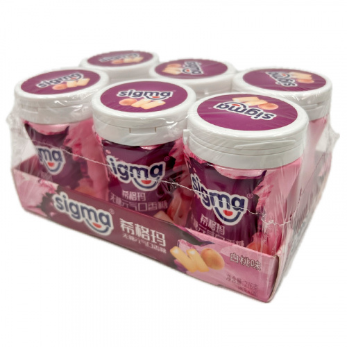 Жевательная резинка без сахара SIGMA со вкусом белого персика 46г фото 2