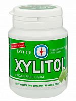 Резинка жевательная Xylitol Lime Mint "Лайм и мята", Thai Lotte 52.2г, пл/бан ТАИЛАНД