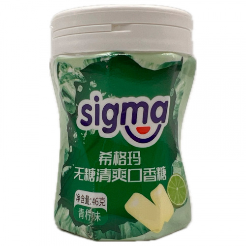 Жевательная резинка без сахара SIGMA со вкусом лайма 46г