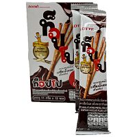 Палочки бисквитные "ТОППО" с ванильной начинкой СЛИМ пачка, Thai Lotte, 11г													