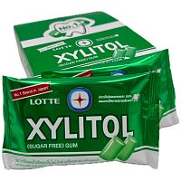 Резинка жевательная Xylitol Lime Mint "Лайм и мята", Thai Lotte, 11,6г, блистер ТАИЛАНД