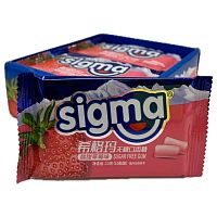 Жевательная резинка без сахара SIGMA со вкусом клубники 13г