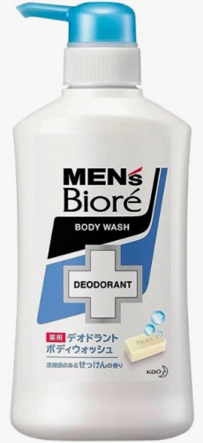 Мыло жидкое для мужского тела KAO Men's Biore Medicated Clean Soap аромат свежести, бут 440мл ЯПОНИЯ