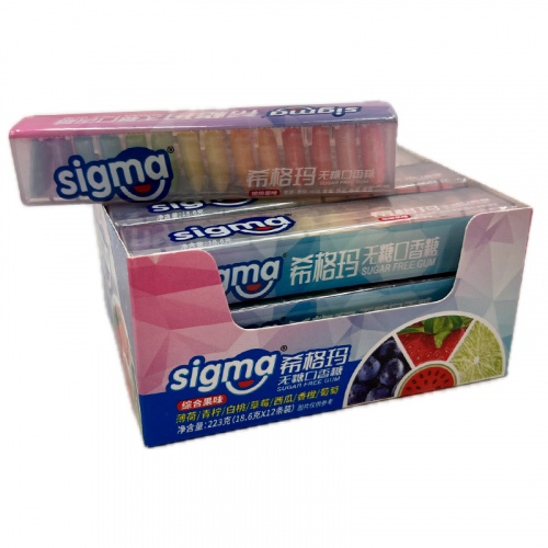 Жевательная резинка SIGMA «7 цветов» ассорти (4 вкуса) 18,6г фото 3