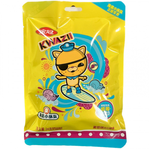 Конфеты Golden Crown Octonauts Kwazii с начинкой виноград 24г