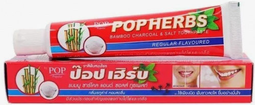 Зубная паста Herbs Бамбуковый уголь с морской солью 40г